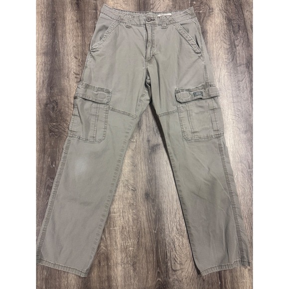 Wrangler Other - Wrangler Relaxed Fit Ripstop Cargo Pants Olive Green 29x30 Mens Utility Trousers